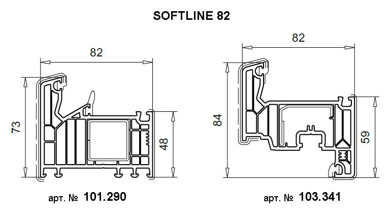 Veka softline 70 чертеж